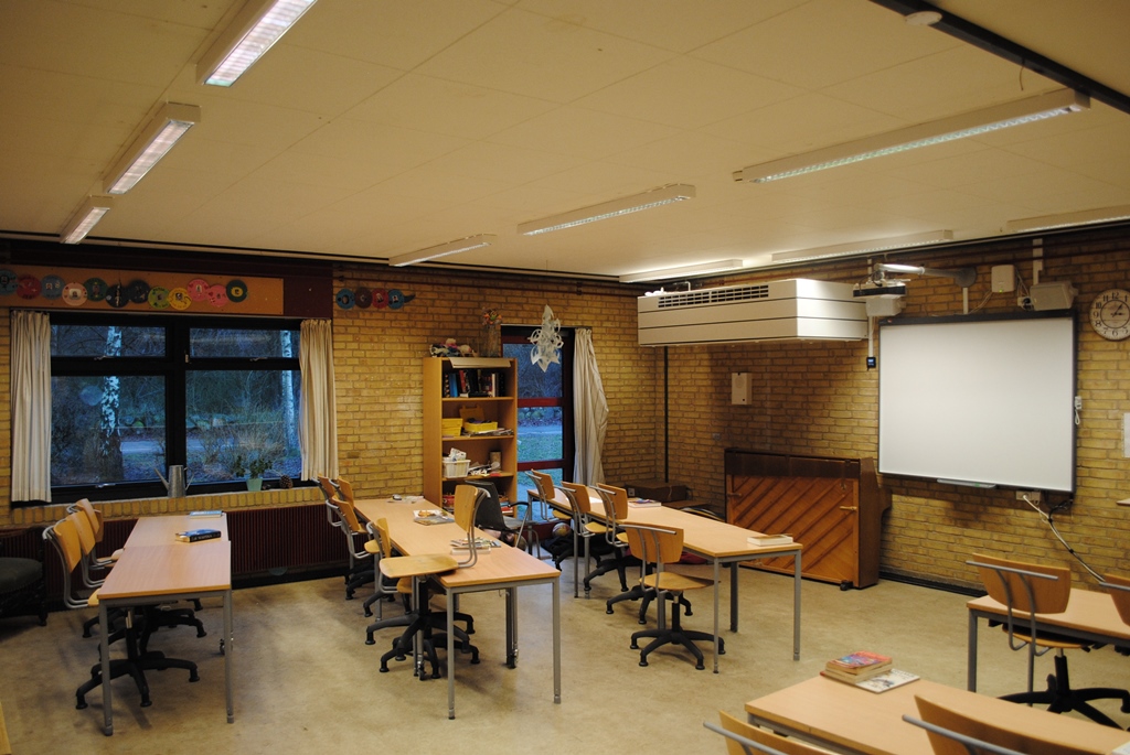 En skole i Allerød kommune fik sat ventilation op i gammel bygning