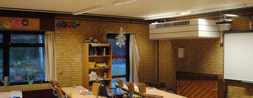 En skole i Allerød kommune fik sat ventilation op i gammel bygning